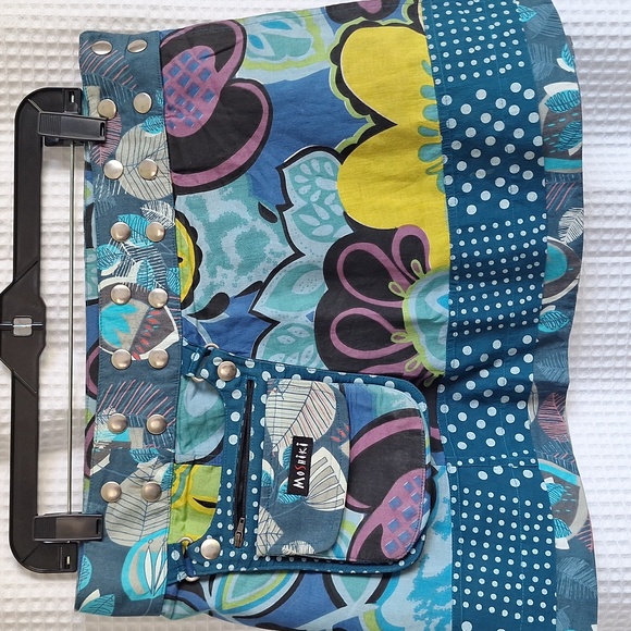 Moshiki Mini Skirt Adjustable 24"-38" Snap Waist & Removable Pouch/Pocket - Picture 1 of 13